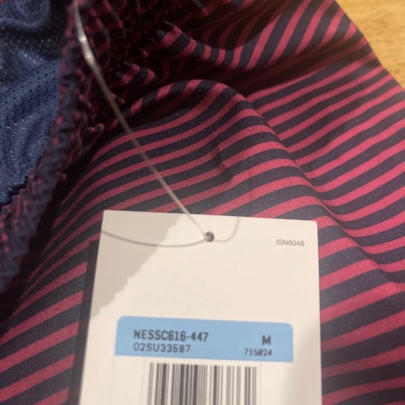 Nike Swim Men's Horizon Stripe 9" Medium Short Ghost Blue NESSC616 447 New Tags - Picture 4 of 6